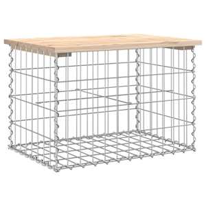 Zahradní lavice gabionový design 63x44x42 cm masivní borovice - obrázek 2