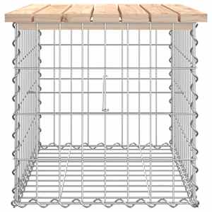 Zahradní lavice gabionový design 63x44x42 cm masivní borovice - obrázek 4