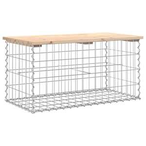 Zahradní lavice gabionový design 83x44x42 cm masivní borovice - obrázek 2
