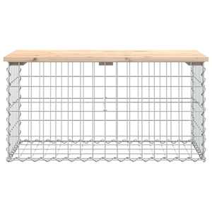 Zahradní lavice gabionový design 83x44x42 cm masivní borovice - obrázek 3