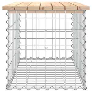 Zahradní lavice gabionový design 83x44x42 cm masivní borovice - obrázek 4