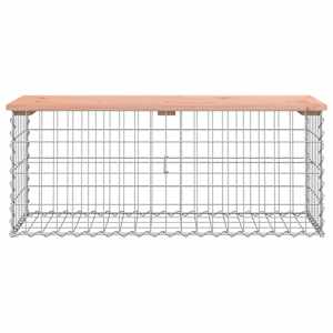 Zahradní lavice gabionový design 103x44x42 cm masivní douglaska - obrázek 3