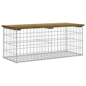 Zahradní lavice gabionový design 103 x 44 x 42 cm borové dřevo - obrázek 2