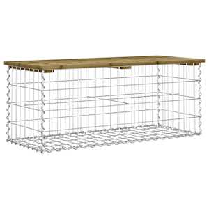 Zahradní lavice gabionový design 103 x 44 x 42 cm borové dřevo - obrázek 5