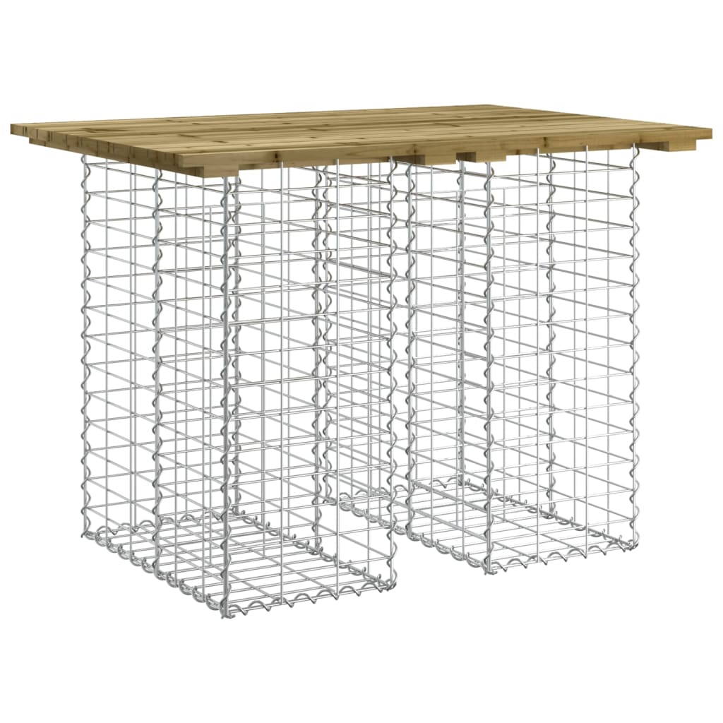 vidaXL Zahradní stůl gabion design 100 x 70 x 72 cm impregnované dřevo borovice
