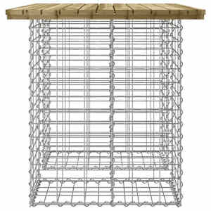 Zahradní stůl gabion design 100 x 70 x 72 cm impregnované dřevo borovice - obrázek 4