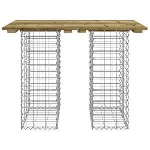 Zahradní stůl gabion design 100 x 70 x 72 cm impregnované dřevo borovice - obrázek 3