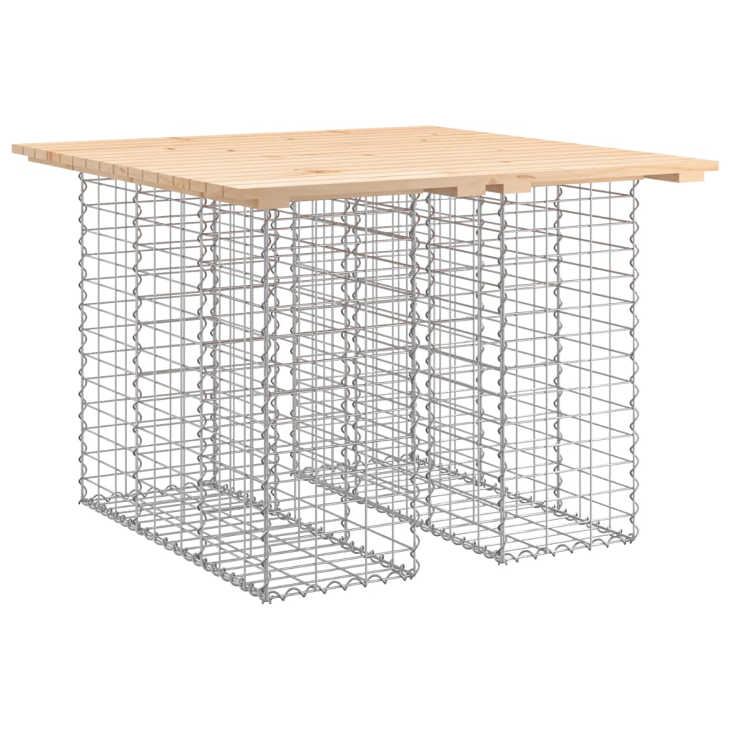 vidaXL Zahradní stůl gabionový design 100 x 102 x 72 cm masivní borovice