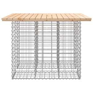 Zahradní stůl gabionový design 100 x 102 x 72 cm masivní borovice - obrázek 4
