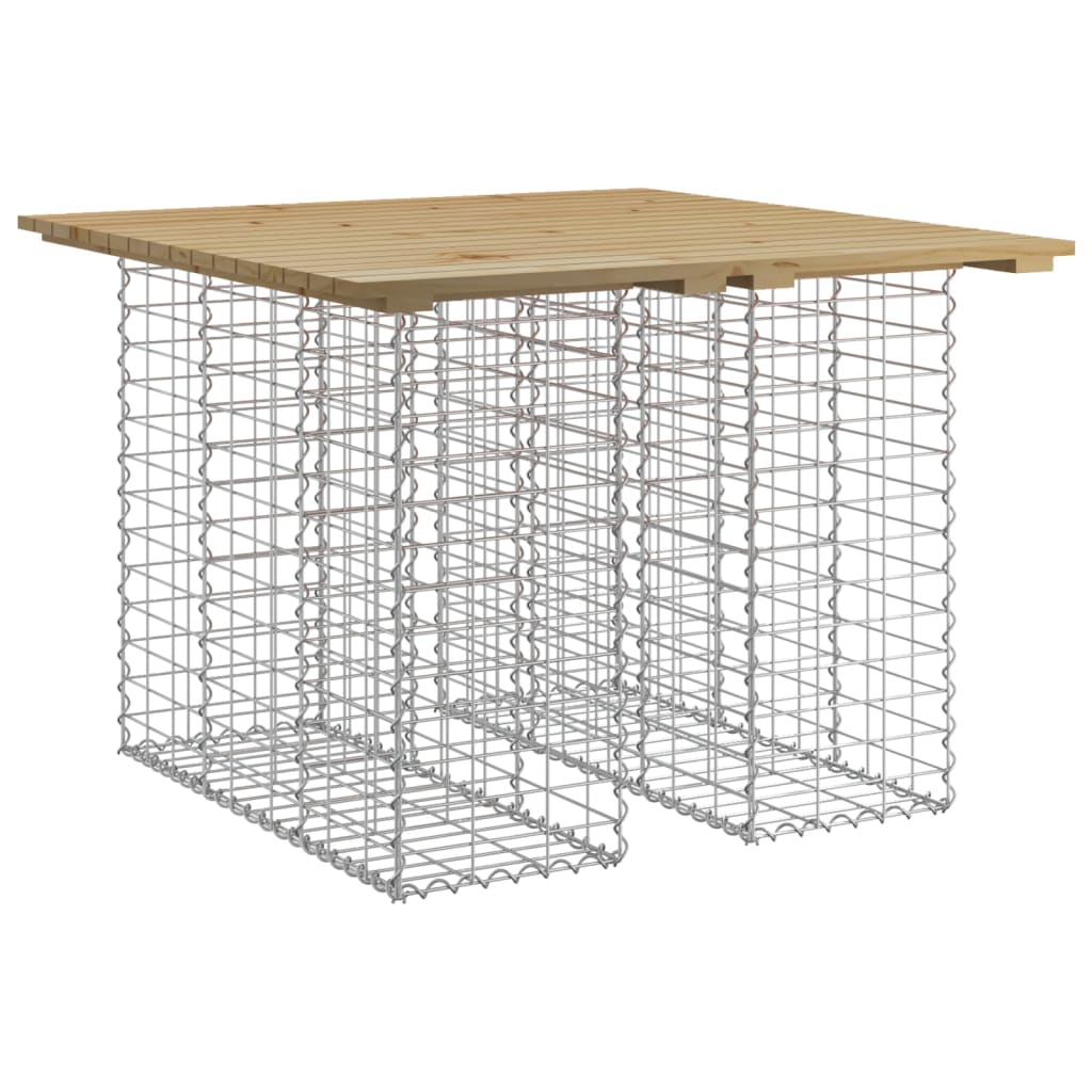 vidaXL Zahradní stůl gabion design 100 x 102 x 72 cm impregnované dřevo borovice