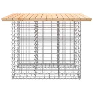 Zahradní stůl gabionový design 100 x 102 x 72 cm masivní borovice - obrázek 4