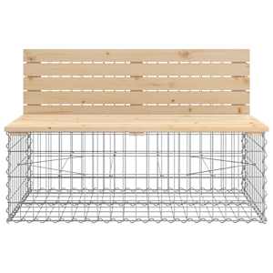 Zahradní lavice gabionový design 103x70x65 cm masivní borovice - obrázek 3