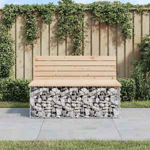 Zahradní lavice gabionový design 103x70x65 cm masivní borovice - obrázek 1