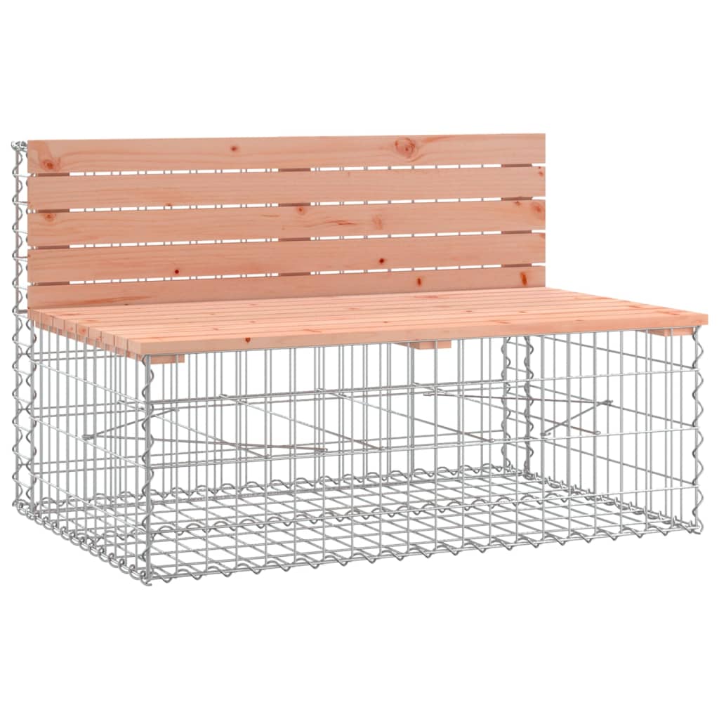 vidaXL Garden Bench Gabion Design 103x70x65 cm Solid Wood Douglas-image-8720845446406
