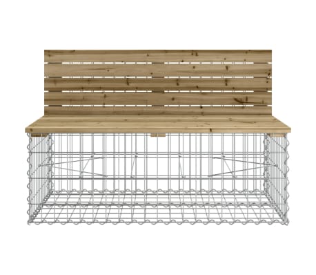 vidaXL Gartenbank aus Gabionen 103x70x65 cm Kiefernholz Impr&auml;gniert