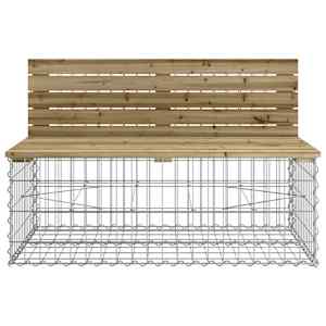 vidaXL Gartenbank aus Gabionen 103x70x65 cm Kiefernholz Impr&auml;gniert
