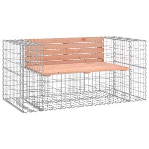 Zahradní lavice gabionový design 143 x 71 x 65,5 cm douglaska - obrázek 2