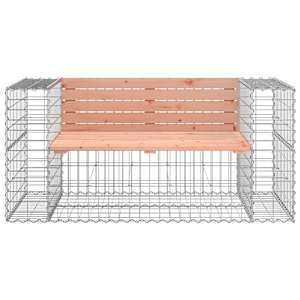 Zahradní lavice gabionový design 143 x 71 x 65,5 cm douglaska - obrázek 3