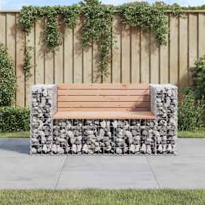 Zahradní lavice gabionový design 143 x 71 x 65,5 cm douglaska - obrázek 1