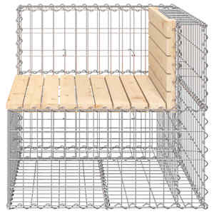 Zahradní lavice gabionový design 92x71x65,5 cm masivní borovice - obrázek 4