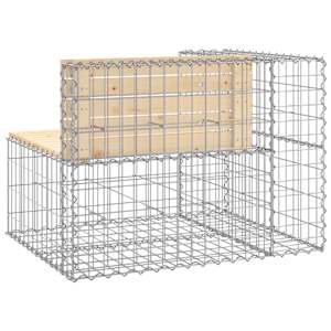 Zahradní lavice gabionový design 92x71x65,5 cm masivní borovice - obrázek 5