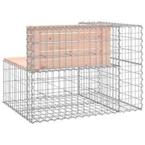 Zahradní lavice gabionový design 92x71x65,5cm masivní douglaska - obrázek 5