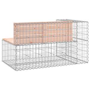 Zahradní lavice gabionový design 122 x 71 x 65,5 cm douglaska - obrázek 5
