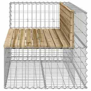Zahradní lavice gabionový design 122x71x65,5 cm borové dřevo - obrázek 4
