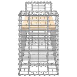 Zahradní lavice gabionový design 183x41x60,5cm masivní borovice - obrázek 4