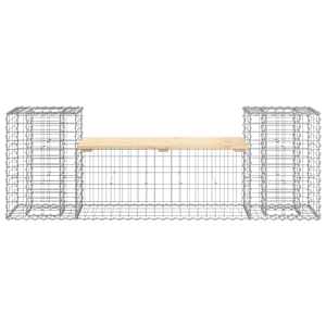 Zahradní lavice gabionový design 183x41x60,5cm masivní borovice - obrázek 5