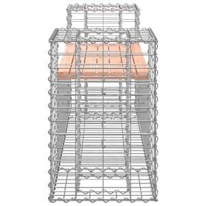 Zahradní lavice gabionový design 183x41x60,5 cm dřevo douglasky - obrázek 4