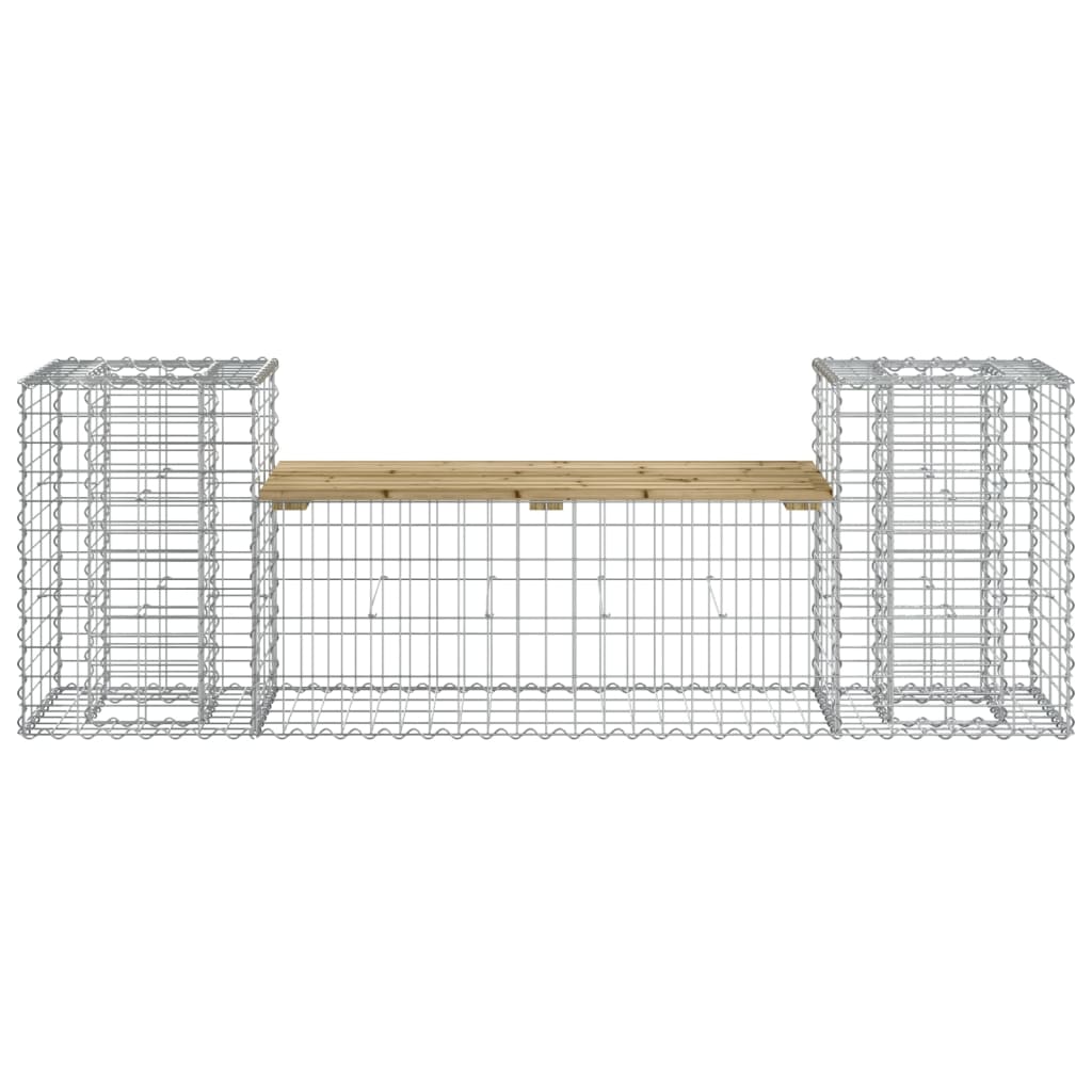 vidaXL Tuinbank schanskorfontwerp 183x41x60,5 cm geïmpregneerd hout afbeelding