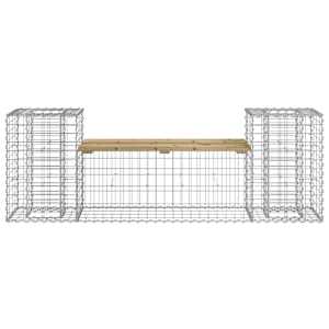 Zahradní lavice gabionový design 183x41x60,5 cm borové dřevo - obrázek 3