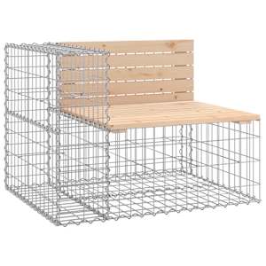 Zahradní lavice gabionový design 184x71x65,5cm masivní borovice - obrázek 3