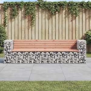 Vrtna gabionska klop 244x71x65,5 cm trden les douglas
