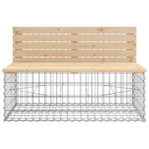 Zahradní lavice gabionový design 287x71x65,5cm masivní borovice - obrázek 6