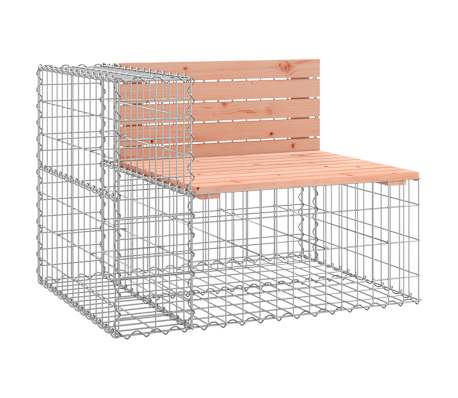 vidaXL Gartenbank aus Gabionen 287x71x65,5 cm Massivholz Douglasie