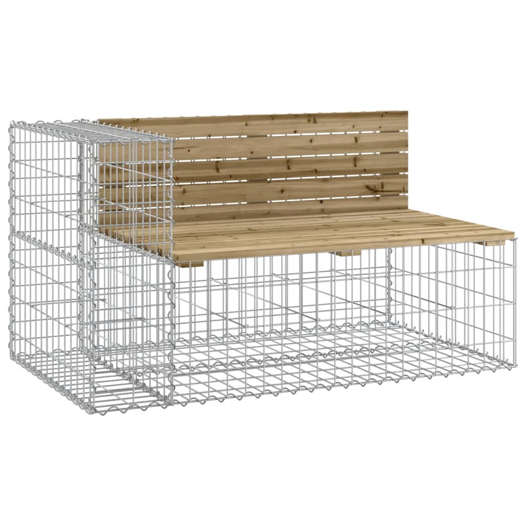 vidaXL Puutarhapenkki kivikori tyyli 347x71x65,5 cm kyllästetty mänty