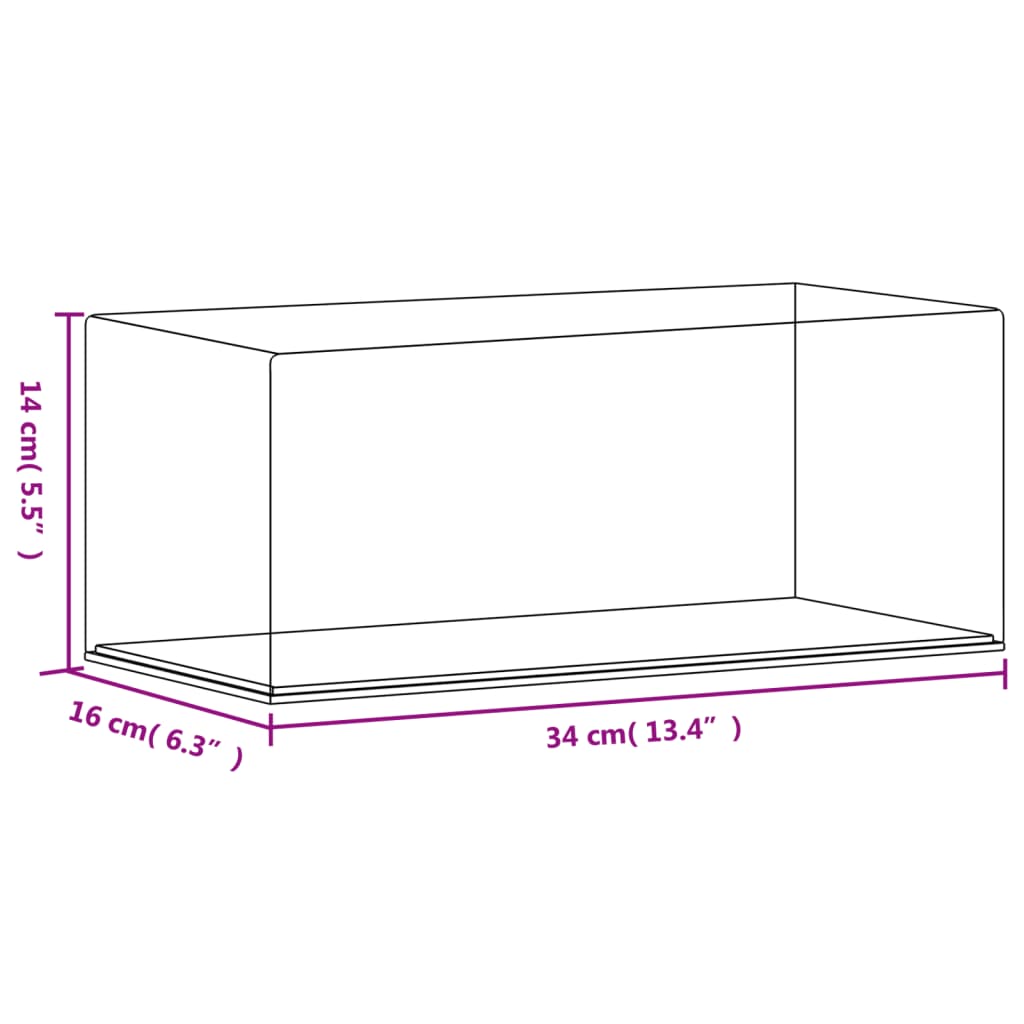 Vitrine - Transparent - Plexiglas - 3 étages JVE005
