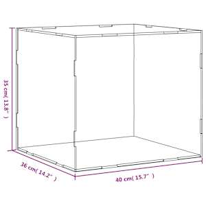 Průhledná reklamní krabice 40 x 36 x 35 cm akrylová - obrázek 6