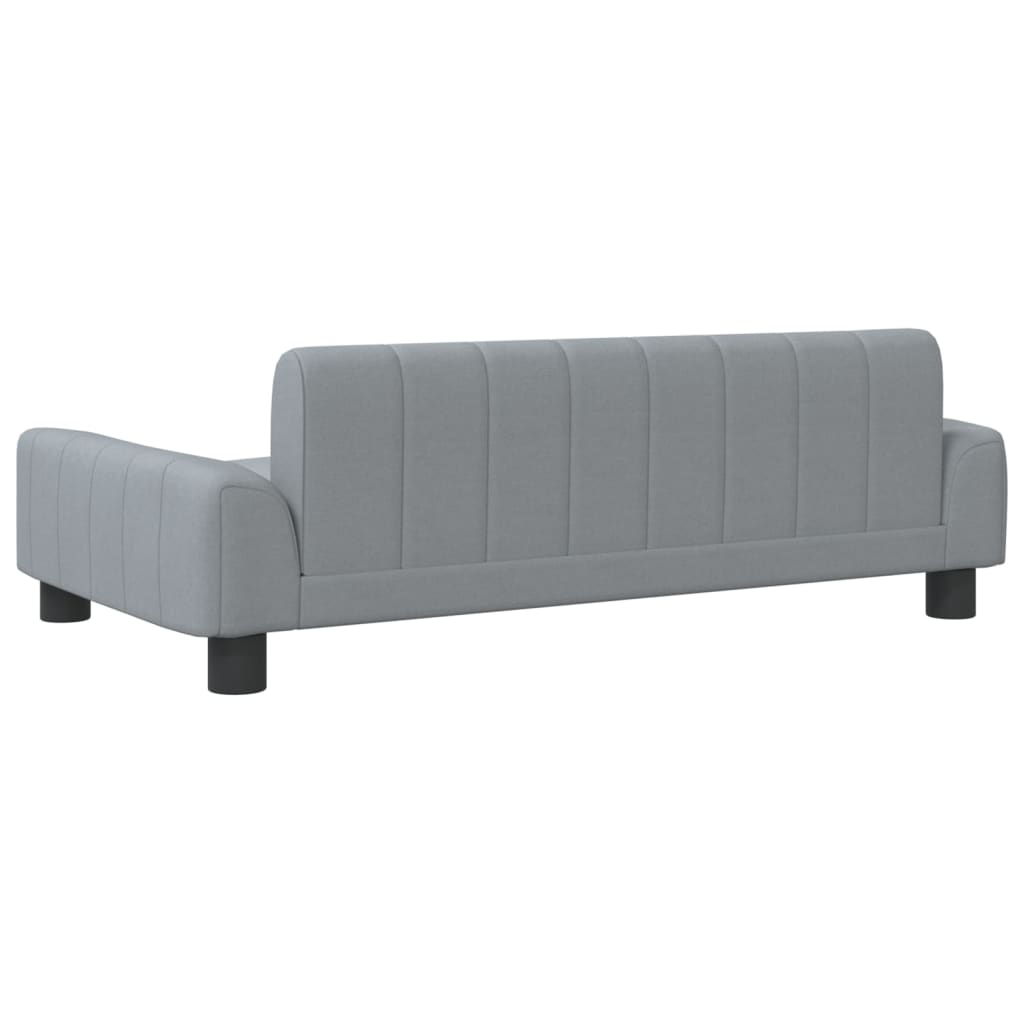Sofa dla dzieci, jasnoszara, 90x53x30 cm, obita tkaniną