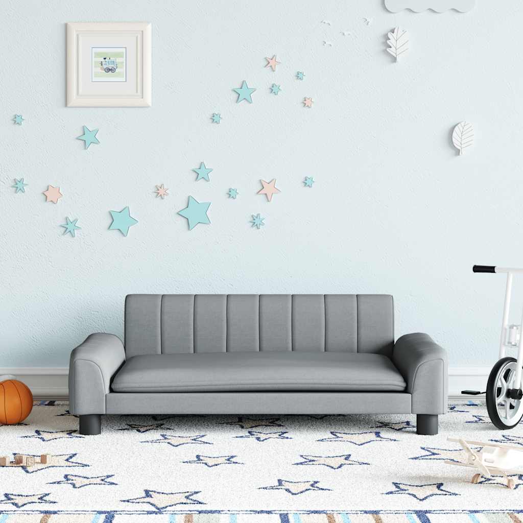 Produktfoto för VidaXl Barnsoffa Ljusgrå 90X53X30 Cm Tyg