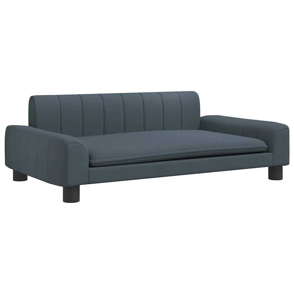 vidaXL Dětská pohovka tmavě šedá 90 x 53 x 30 cm textil