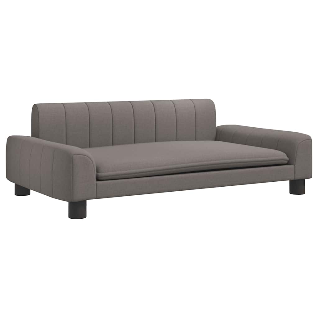 vidaXL Dětská pohovka taupe 90 x 53 x 30 cm textil