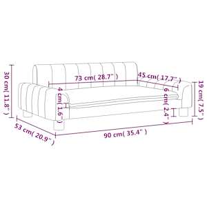 Dětská pohovka taupe 90 x 53 x 30 cm textil - obrázek 7