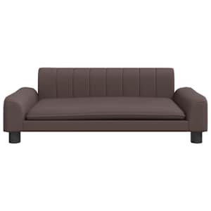 vidaXL Vaiki&scaron;ka sofa, rudos spalvos, 90x53x30cm, dirbtinė oda