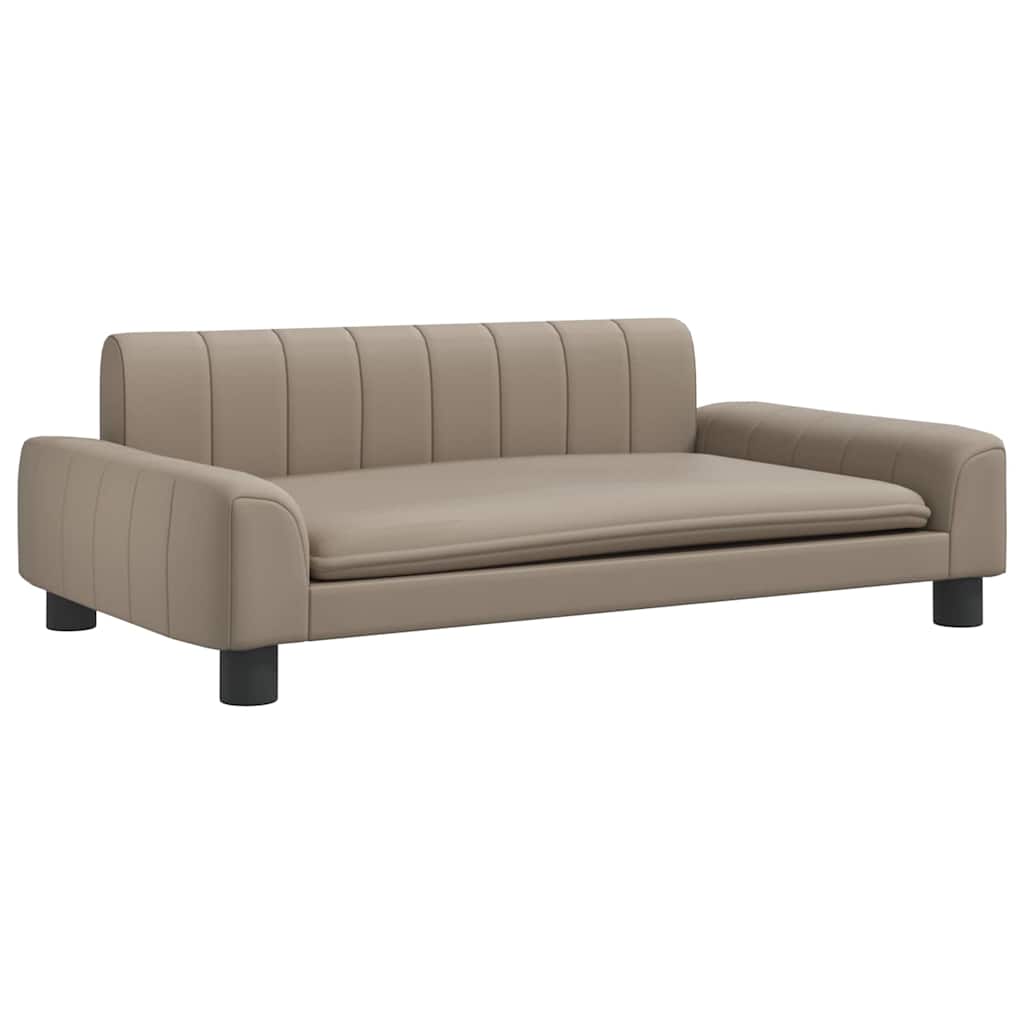 vidaXL Dětská pohovka cappuccino 90 x 53 x 30 cm umělá kůže