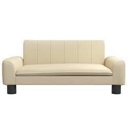 vidaXL Canap&eacute; pour enfants cr&egrave;me 70x45x30 cm tissu