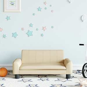 Otroški kavč krem 70x45x30 cm blago