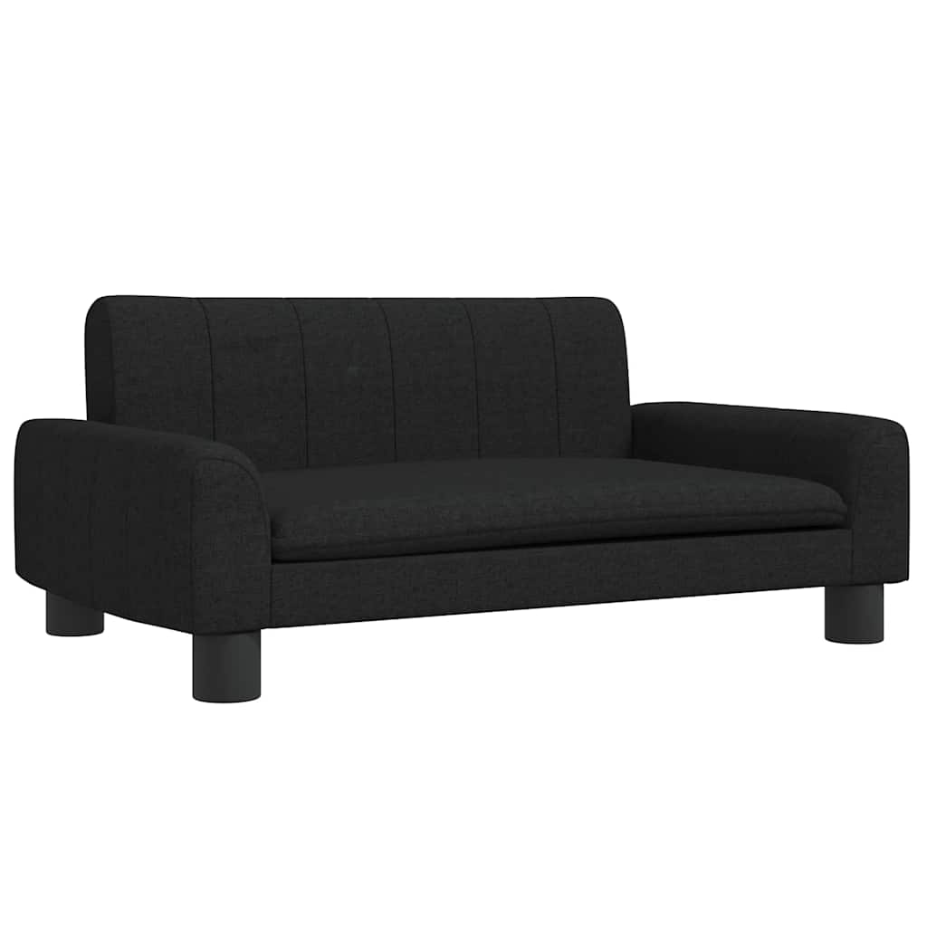 vidaXL Dětská pohovka černá 70 x 45 x 30 cm textil
